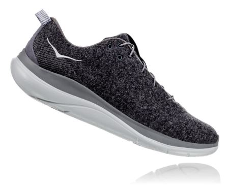 Hoka One One Hupana Flow Wool - Adidasi Alergare Pe Drum Dama Gri Inchis | RO-NT2xhTY